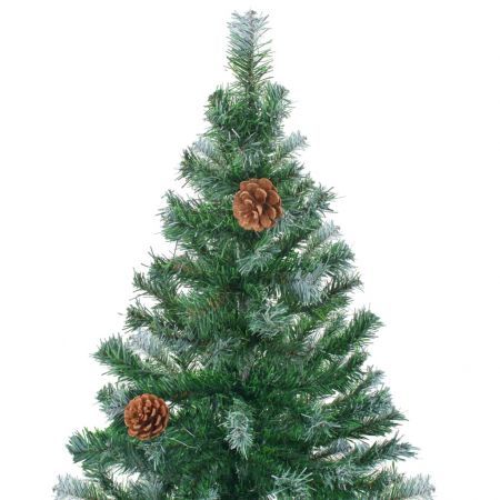 Frosted Christmas Tree with Pinecones 150 cm