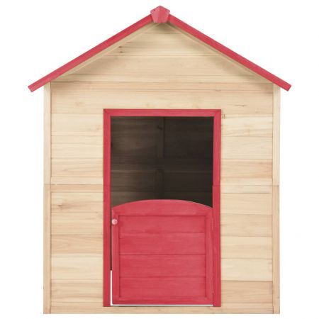 Kids Play House Wood Red