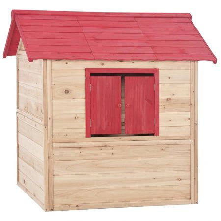 Kids Play House Wood Red