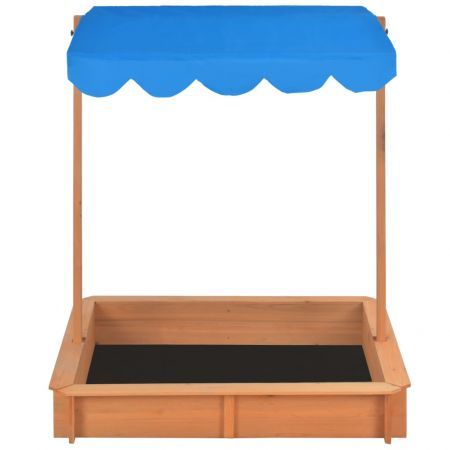 Sandbox with Adjustable Roof Wood Blue UV50