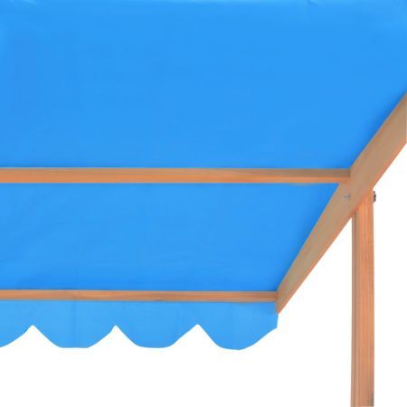 Sandbox with Adjustable Roof Wood Blue UV50