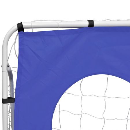 Soccer Goal with Aiming Wall Steel 240 x 92 x 150 cm