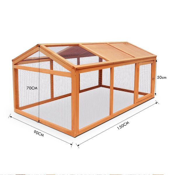 Chicken Run Coop Chook Cage Pen Shelter Wood House Rabbit Hutch Bunny Pet Bird Enclosure Outdoor