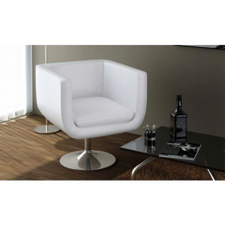 Bar Chairs 2 pcs Artificial Leather White