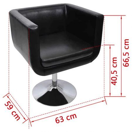 Bar Chairs 2 pcs Artificial Leather Black