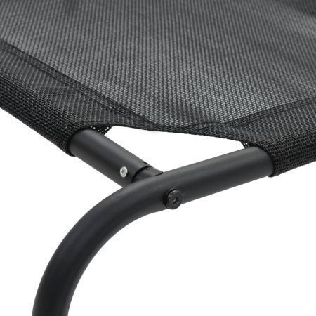 Elevated Dog Bed Black S Textilene