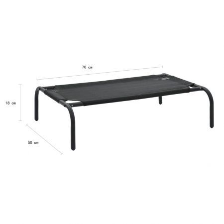 Elevated Dog Bed Black S Textilene