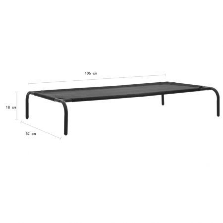 Elevated Dog Bed Black L Textilene