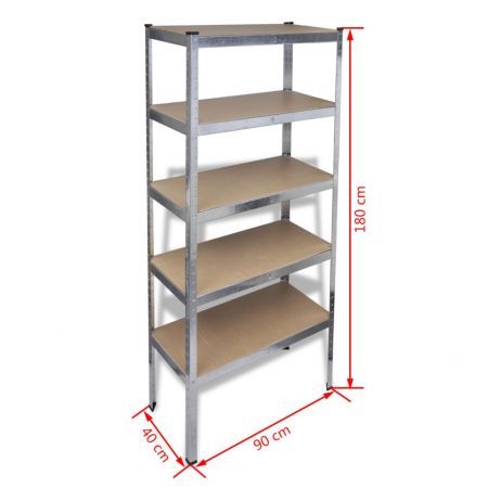 Storage Rack Garage Storage Shelf 5pcs