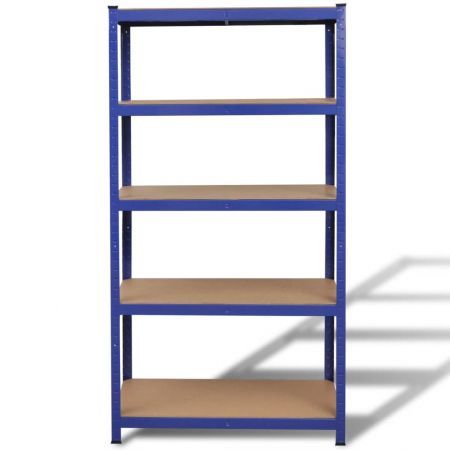 Storage Shelf Racking Shelving Storage Garage Shelves Rack Steel Blue 2 pcs