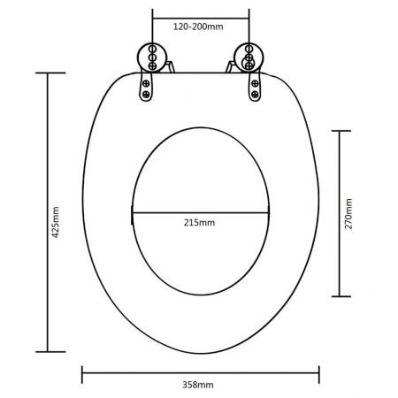 Toilet Seats with Hard Close Lids 2 pcs MDF Brown