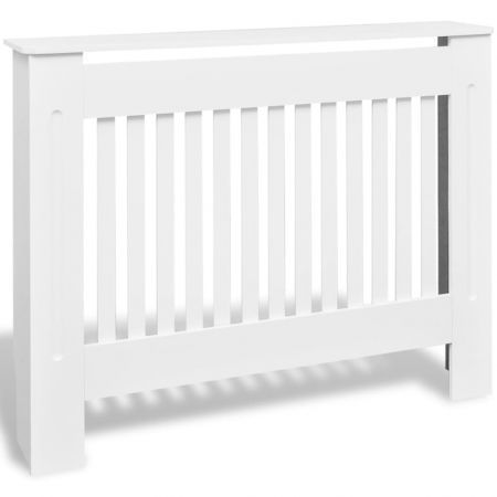 Radiator Covers 2 pcs White MDF 112 cm