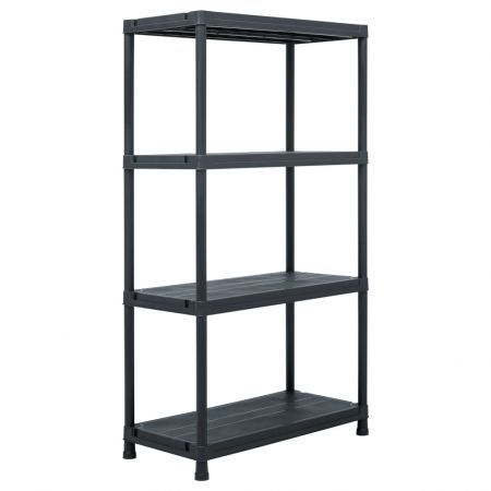 Storage Shelf Racks 5 pcs Black 60x30x138 cm Plastic