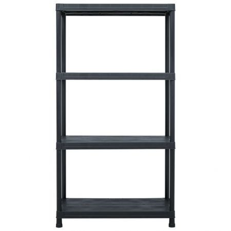 Storage Shelf Racks 5 pcs Black 60x30x138 cm Plastic