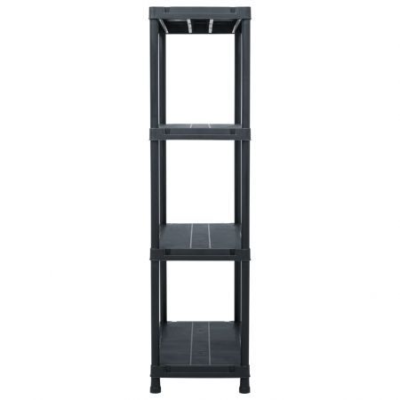 Storage Shelf Racks 5 pcs Black 60x30x138 cm Plastic