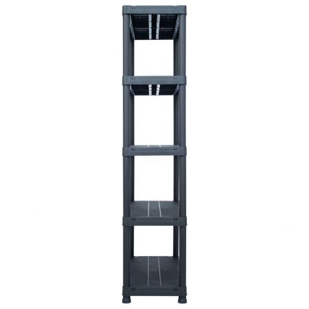 Storage Shelf Racks 2 pcs Black 500 kg 100x40x180 cm Plastic