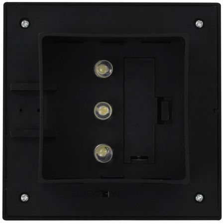 Outdoor Solar Lamps 12 pcs LED Square 12 cm Black