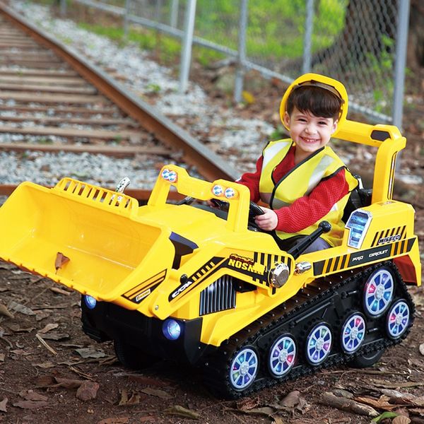 6V Toddler Ride on Toys Bulldozer Tractor Excavator Digger