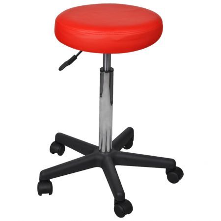 Office Stools 2 pcs Red 35.5x98 cm Faux Leather