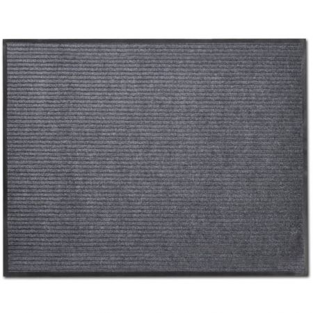 PVC Door Mats 4 pcs Grey 90x60 cm