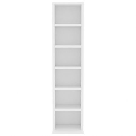 CD Cabinet White 21x16x88 cm Chipboard