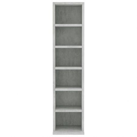 CD Cabinet Concrete Grey 21x16x88 cm Chipboard