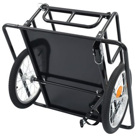 Bike Cargo Trailer 130x73x48.5 cm Steel Black