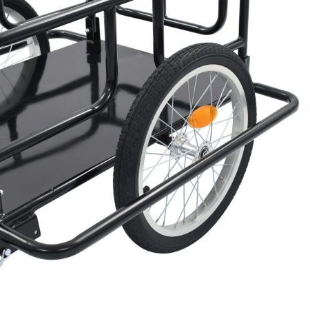 Bike Cargo Trailer 130x73x48.5 cm Steel Black