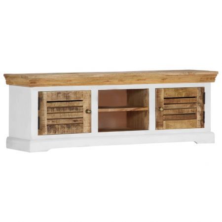 TV Cabinet 118x30x40 cm Solid Mango Wood