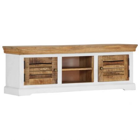 TV Cabinet 118x30x40 cm Solid Mango Wood