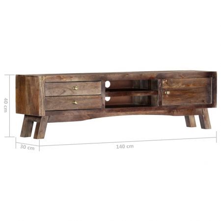 TV Cabinet 140x30x40 cm Solid Mango Wood