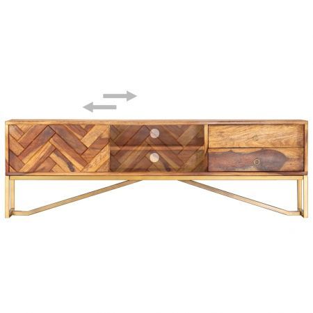 TV Cabinet 140x30x45 cm Solid Sheesham Wood