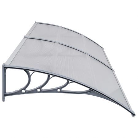 Door Canopy Grey 200x100 cm Plastic