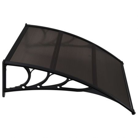 Door Canopy Black 120x100 cm Plastic