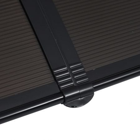 Door Canopy Black 200x100 cm Plastic