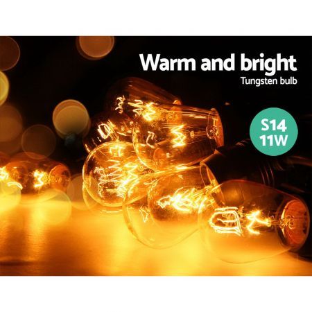 Jingle Jollys 20m LED Festoon String Lights Outdoor Christmas Wedding Waterproof