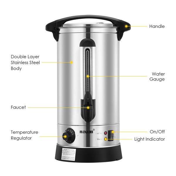 Maxkon 10L Hot Water Urn Instant Hot Water Dispenser with Double Layer