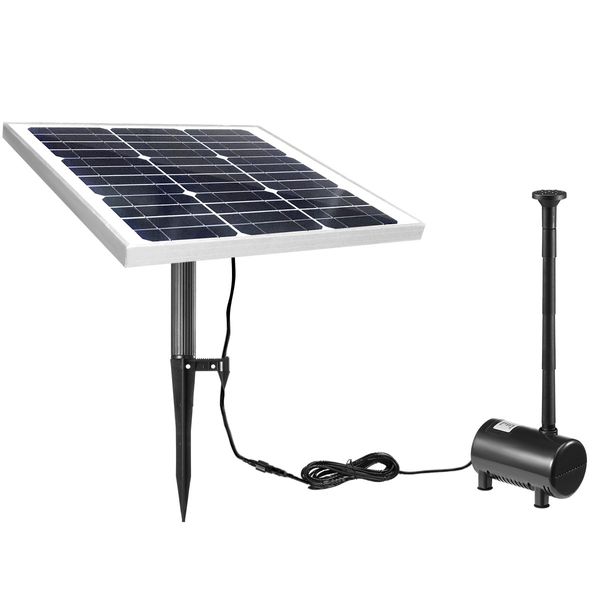 100W Solar Powered Fountain Water Pump for Birdbath Fish Pond Garden Pool 