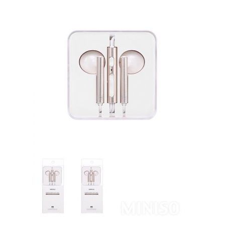 Wire Control In-ear Earphones with Mic(Gold) Model:1318#