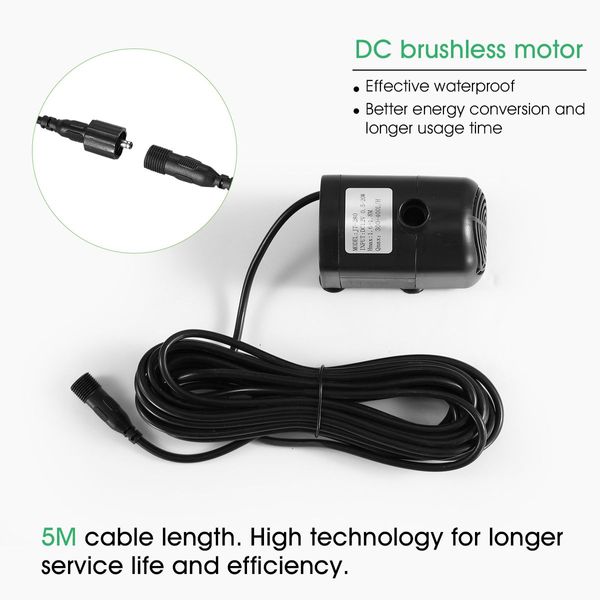 20W Solar Powered Fountain Water Pump for Outdoor Garden Pond Pool