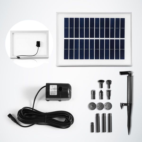 20W Solar Powered Fountain Water Pump for Outdoor Garden Pond Pool
