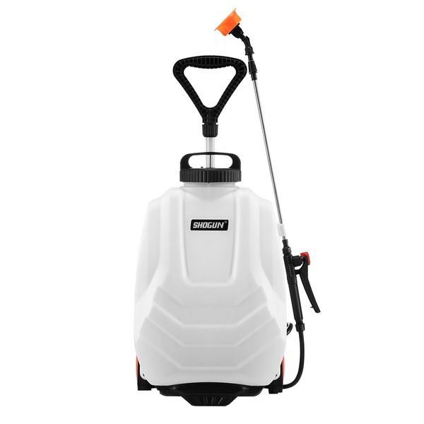 16L Wheel Backpack Pump Sprayer for Garden Lawn Weed Pest Control Fertilizer White