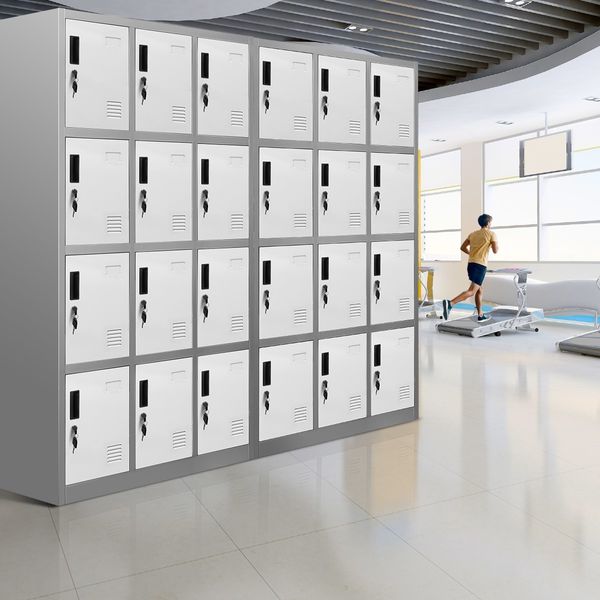 12 Doors Locker Cabinet Steel Storage Cupboard for Home Office School Gym