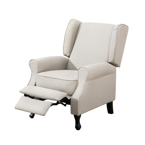 Modern Fabric Recliner Chair Lounge Single Sofa Beige