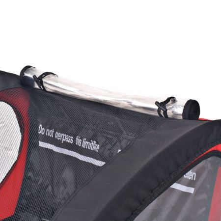 Kids' Bicycle Trailer 30kg - Red and Black