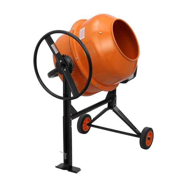 180L Portable Cement Mixer w/ Waterproof Power Motor for Concrete Stucco Mortar