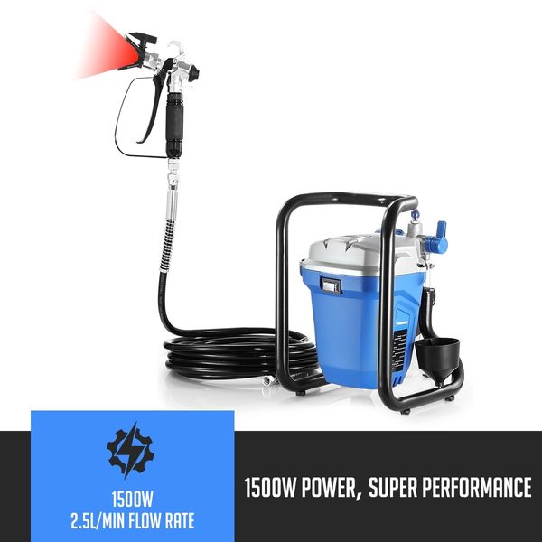 1500W Airless Paint Sprayer Gun Painting Machine 2.5L/Min