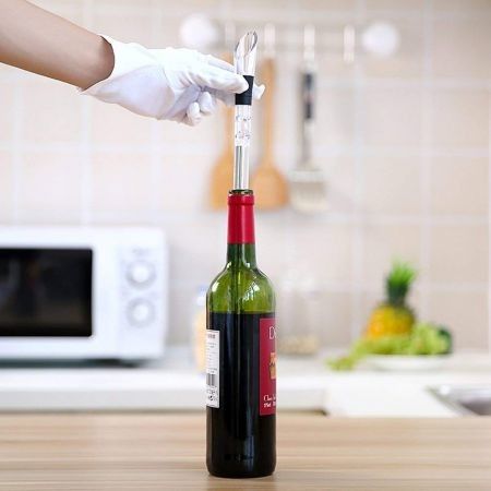 Ice Red Wine Bottle Stainless Steel Cooler Chiller Stick Container Freezer 3 in 1 with Aerator and Pourer