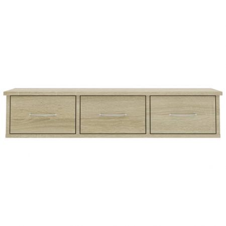 Wall-mounted Drawer Shelf Sonoma Oak 90x26x18.5 cm Chipboard