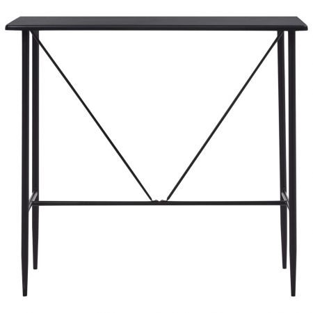 Bar Table Black 120x60x110 cm MDF